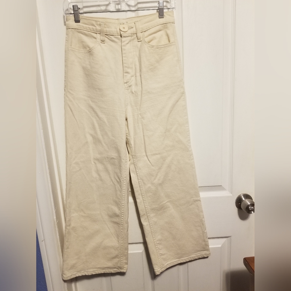 Whimsy & Row Flora Pant Color Natural Cropped Wid… - image 2